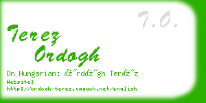 terez ordogh business card